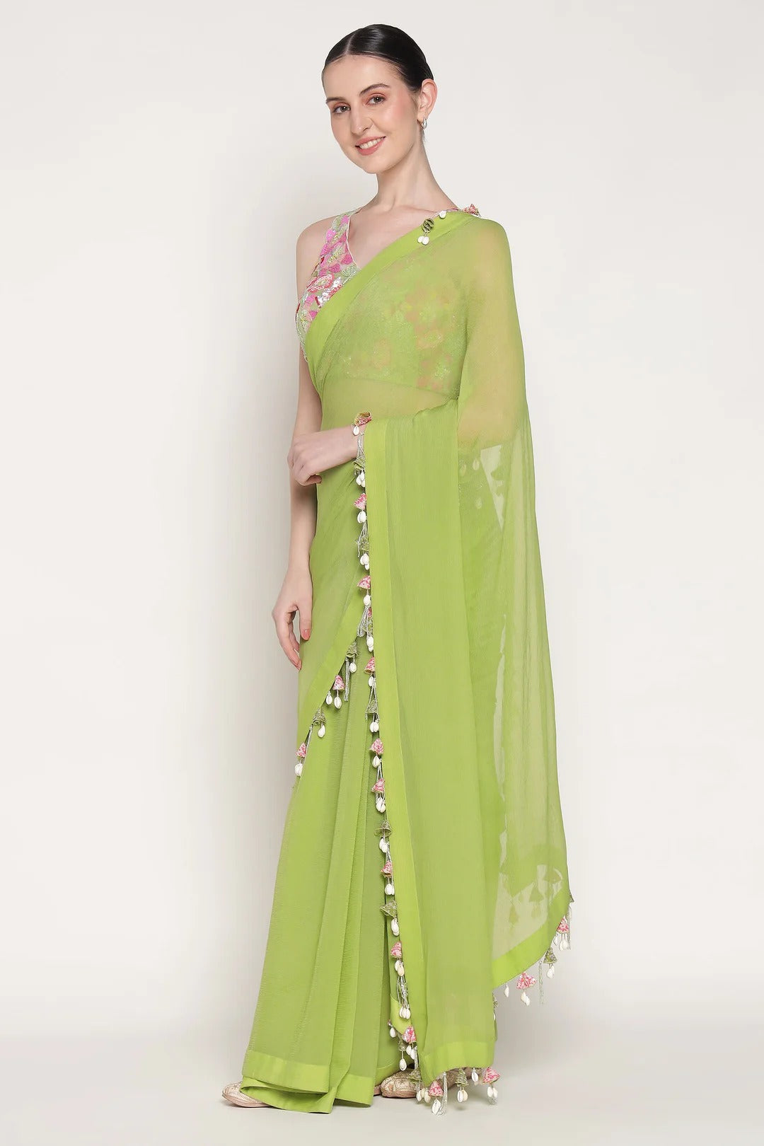 Green Serene Garden Saree
