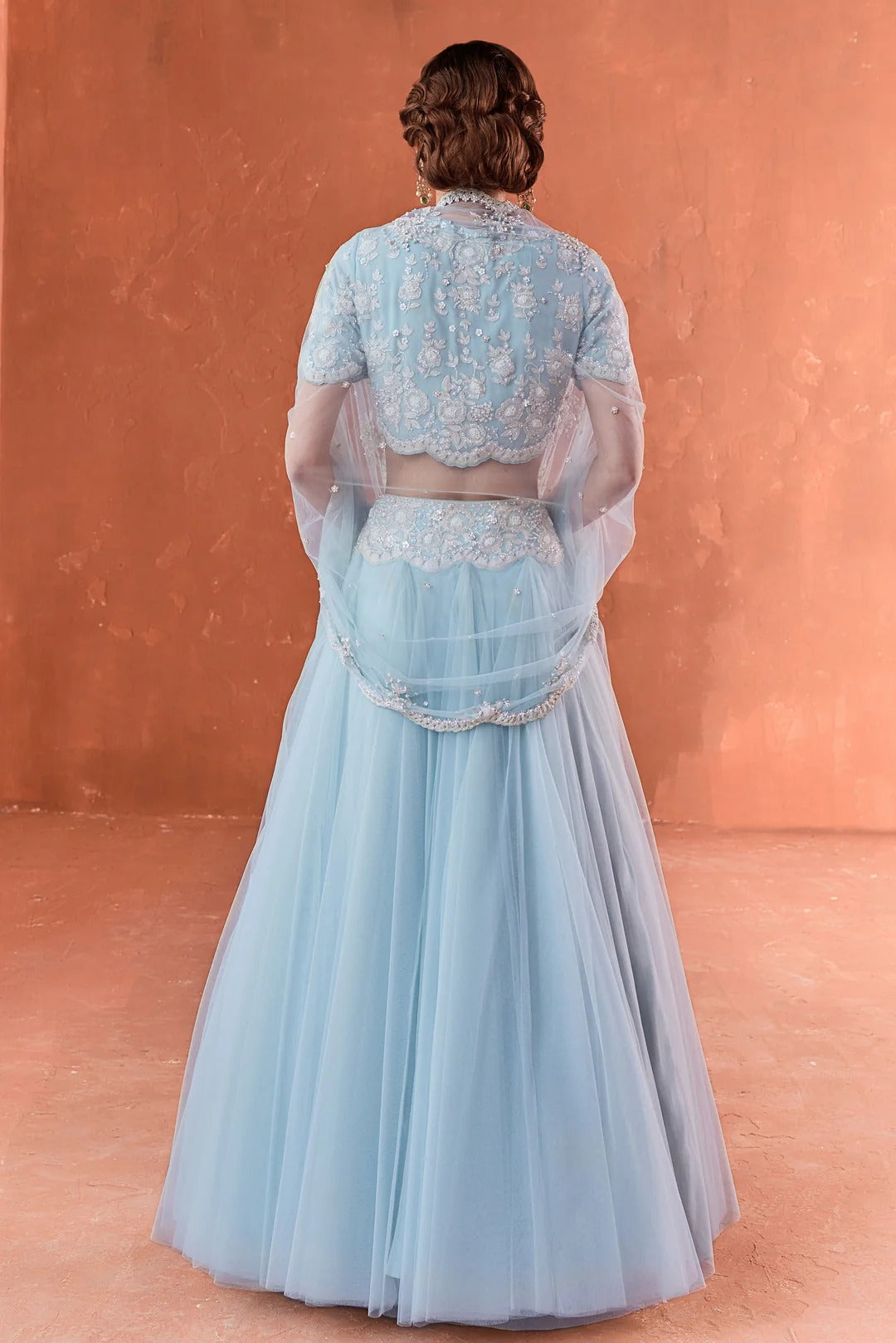 Citrus Blue Amaria Lehenga