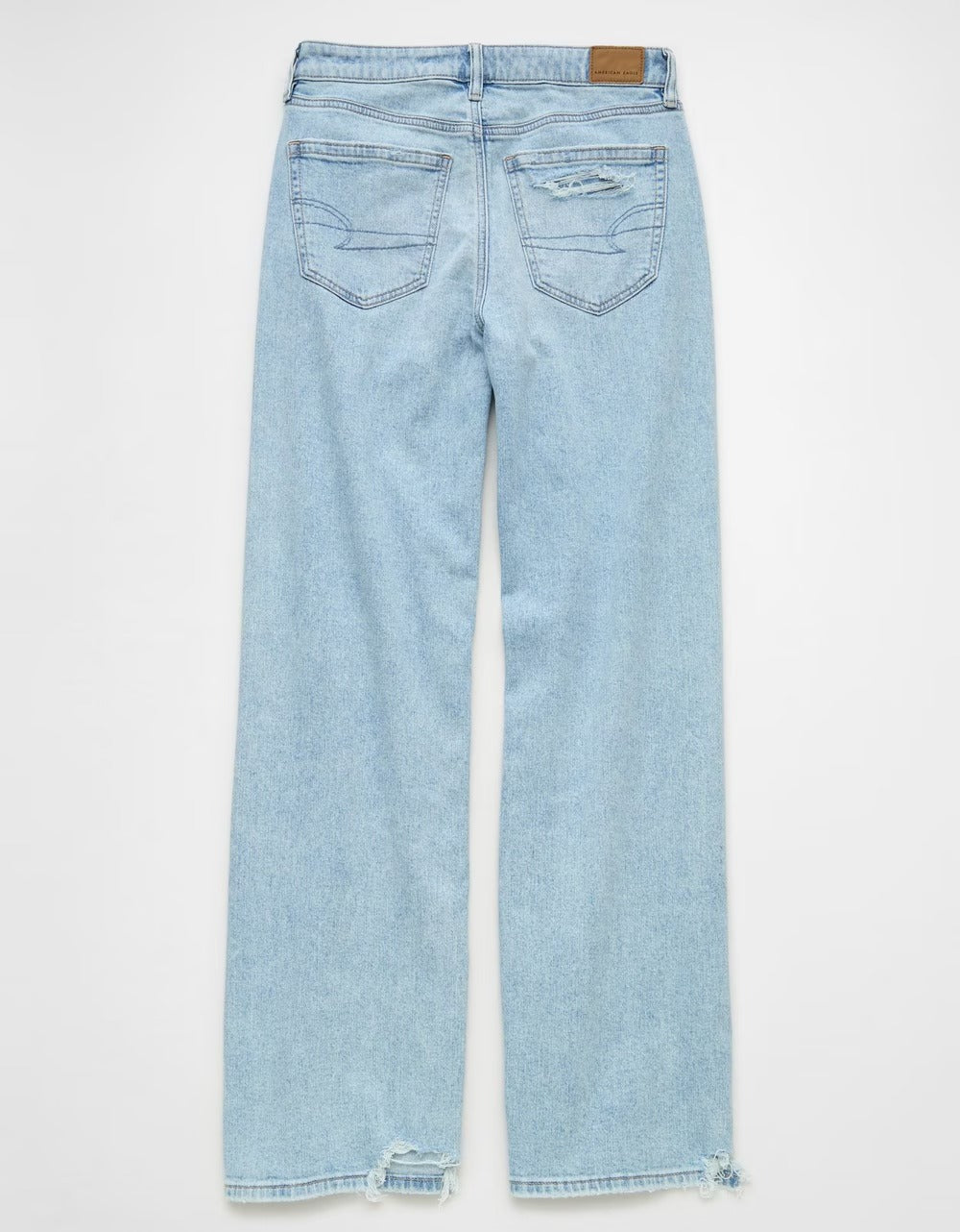 Women Blue Dreamy Drape Stretch Super High-Waisted Baggy Wide-Leg Jean