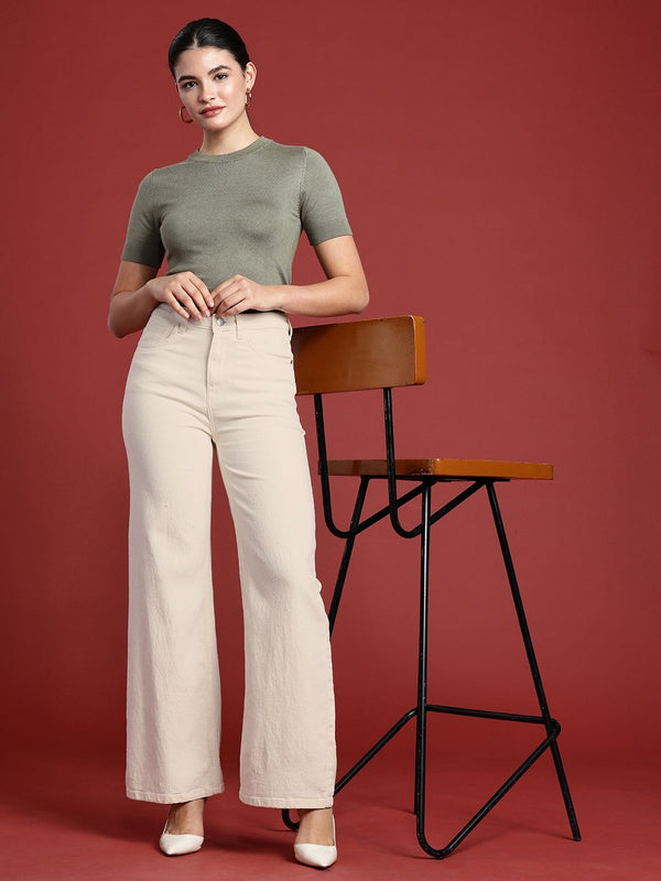 Women Flared High-Rise Jeans