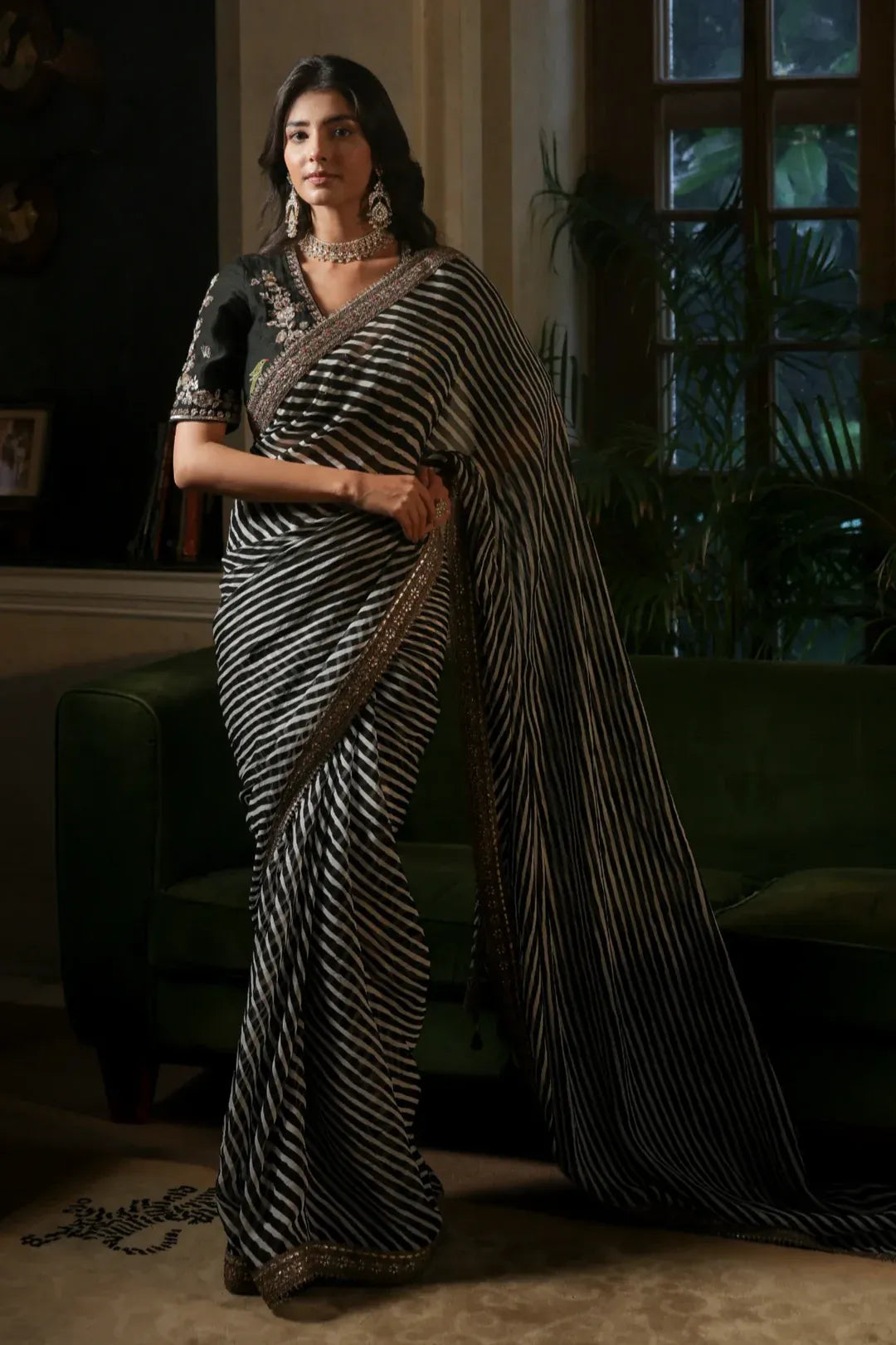 Black Noor E Summer Saree Set