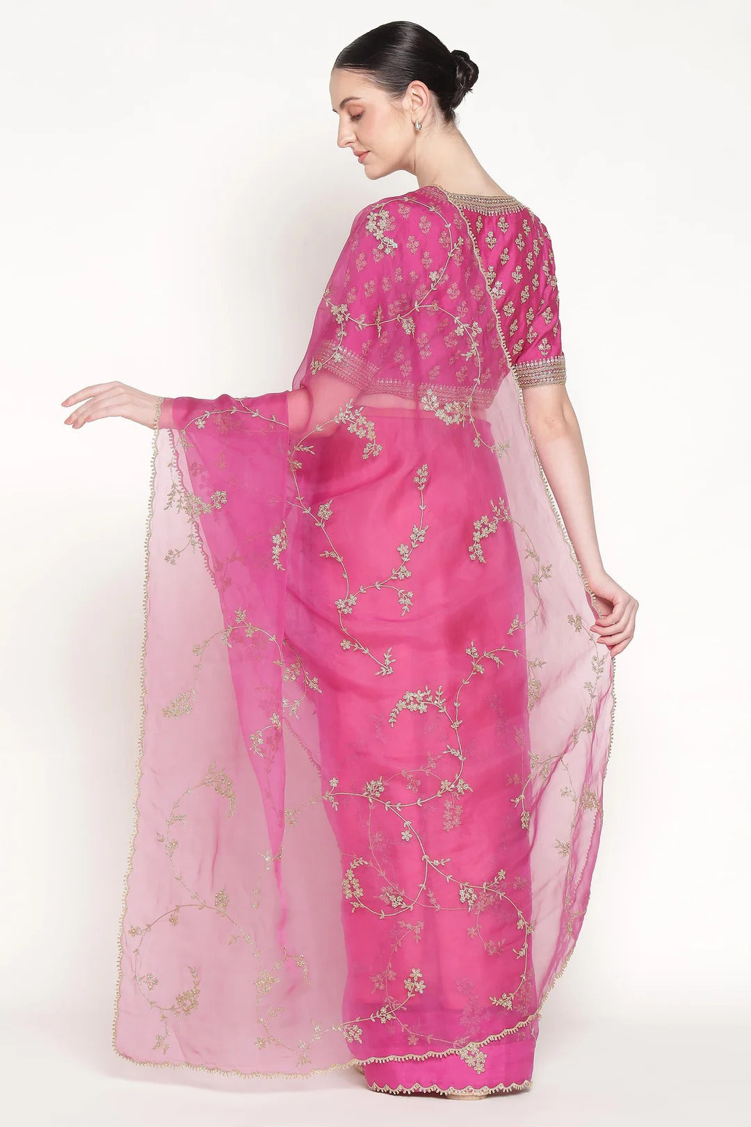 Jamun Vrinda Dori Saree Set