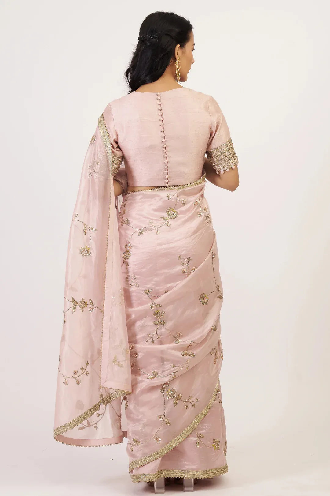 Pink Zareen Saree