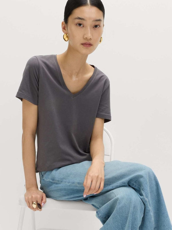 Pure Cotton V-Neck T-Shirt