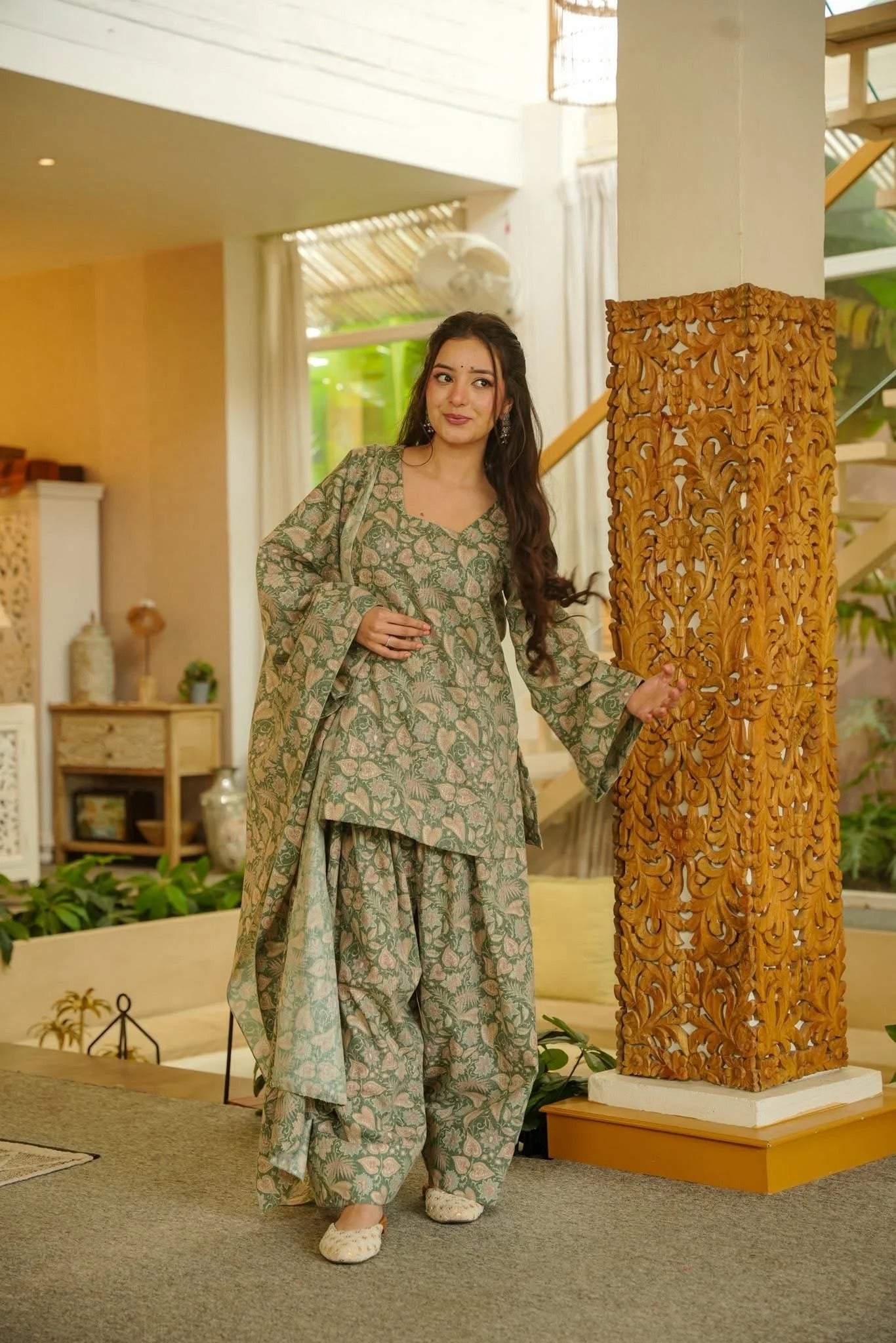 Delnaaz Cotton Farshi Salwar Set