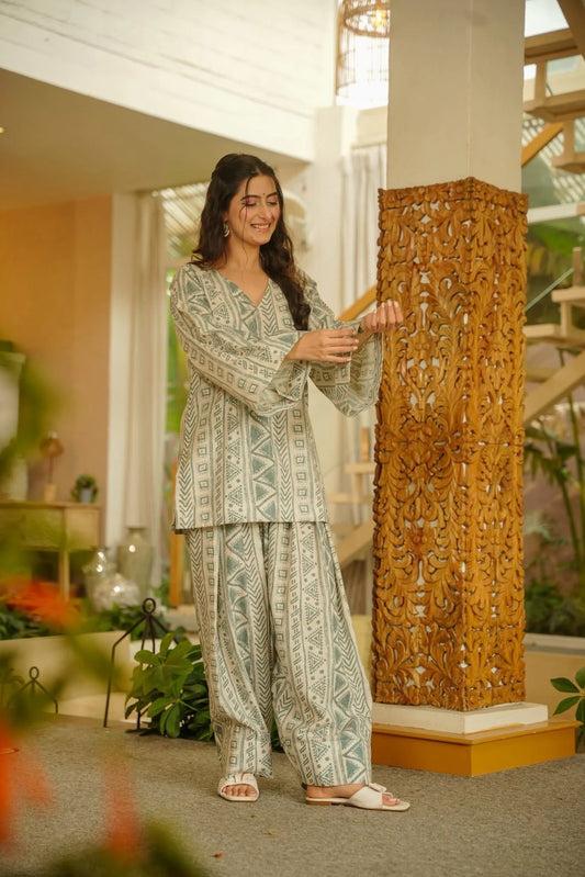 Azar Cotton Farshi Salwar Set