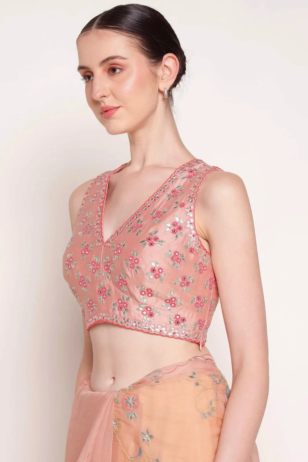 Dusky Pink Gulzaar Saree Set