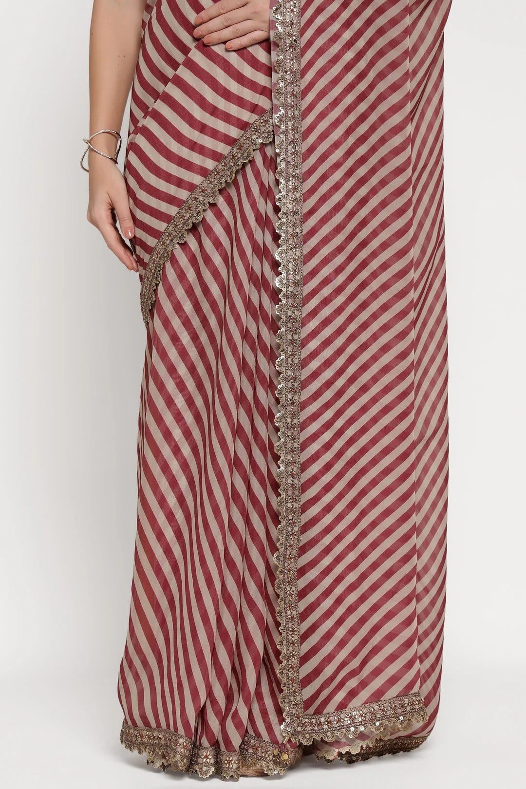 Maroon Noor E Summer Saree