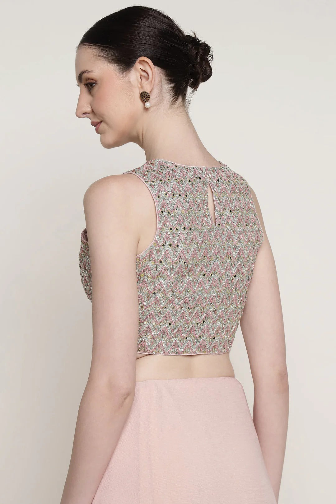 Pink Mirage Mirror Saree