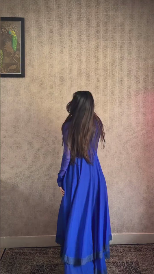 Royal Blue Anarkali Kurta for Women