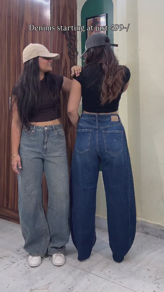 Vintage High-Waist Baggy Denim Jeans for Women | Casual Streetwear Wide-Leg Pants
